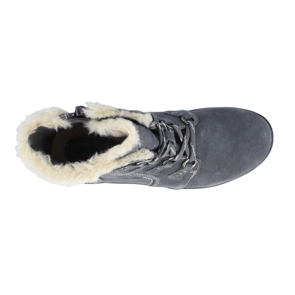 NEW Earth Origins Women's "Crowley" Lace-Up Suede Ankle Boots - Iron Grey - Picture 5 of 11
